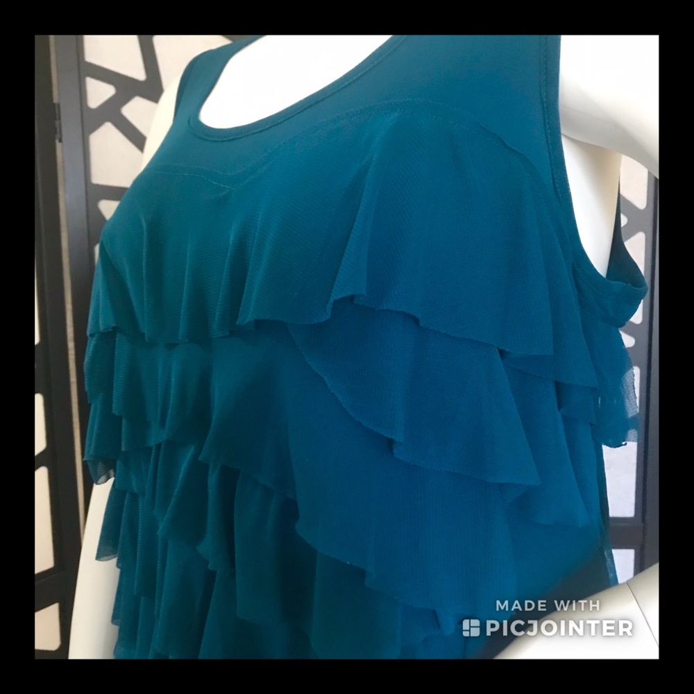 INC ruffled tank